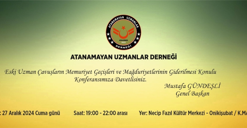 KONFERANSA DAVETLİSİNİZ